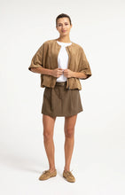 Load image into Gallery viewer, Skort with pleat detail - Teak Brown
