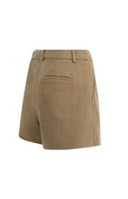 Load image into Gallery viewer, Skort with pleat detail - Teak Brown
