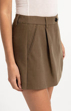 Load image into Gallery viewer, Skort with pleat detail - Teak Brown
