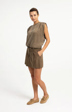 Load image into Gallery viewer, Skort with pleat detail - Teak Brown
