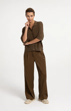 Load image into Gallery viewer, Mesh stitch knit cardigan - Teak Brown
