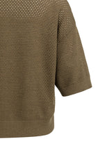 Load image into Gallery viewer, Mesh stitch knit cardigan - Teak Brown
