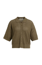 Load image into Gallery viewer, Mesh stitch knit cardigan - Teak Brown
