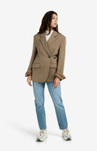 Load image into Gallery viewer, Oversized Blazer with Sleeve Detail - Caper Melange
