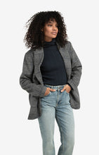 Load image into Gallery viewer, Oversized checked wool blend blazer
