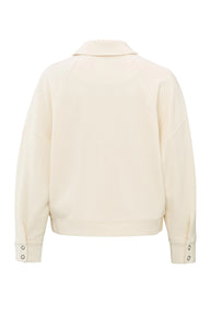 Jersey Collared Jacket - Ivory