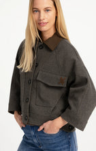 Load image into Gallery viewer, Oversized Wool Blend Jacket - Grey Melange
