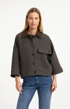 Load image into Gallery viewer, Oversized Wool Blend Jacket - Grey Melange
