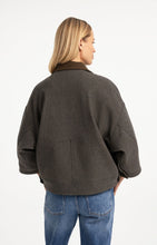 Load image into Gallery viewer, Oversized Wool Blend Jacket - Grey Melange
