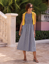 Load image into Gallery viewer, Gingham Smocked Bodice Maxi Dress
