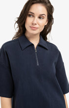 Load image into Gallery viewer, Relaxed Fit Polo Dress - Navy
