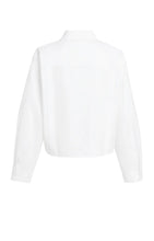 Load image into Gallery viewer, Poplin cotton blend blouse with adjustable waist - White
