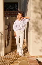 Load image into Gallery viewer, Poplin Blouse with Pearl Button Detail
