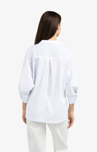 Load image into Gallery viewer, Poplin Blouse with Pearl Button Detail
