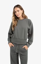 Load image into Gallery viewer, Raglan Sweatshirt with fine rib - Dark Grey
