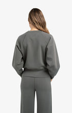Load image into Gallery viewer, Raglan Sweatshirt with fine rib - Dark Grey
