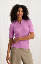 Load image into Gallery viewer, Rib Stitch Polo - Pink

