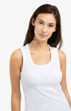 Load image into Gallery viewer, Cotton Blend Ribbed Tank - White

