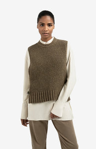 Sleeveless Sweater - Caper Melange