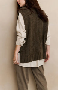 Sleeveless Sweater - Caper Melange