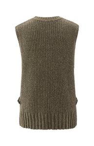 Sleeveless Sweater - Caper Melange