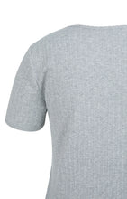 Load image into Gallery viewer, Cotton Blend Ribbed Tee - Medium Grey
