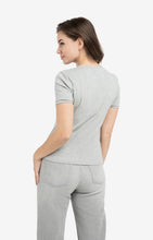 Load image into Gallery viewer, Cotton Blend Ribbed Tee - Medium Grey
