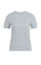 Load image into Gallery viewer, Cotton Blend Ribbed Tee - Medium Grey
