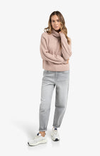 Load image into Gallery viewer, Ribbed Turtleneck Sweater - Grey Pink Melange
