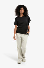 Load image into Gallery viewer, Cotton blend top with tie detail - Black
