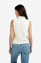 Load image into Gallery viewer, Sleeveless Sweater with Cable Detail - Off White
