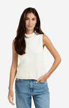 Load image into Gallery viewer, Sleeveless Sweater with Cable Detail - Off White

