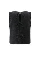 Load image into Gallery viewer, Sleeveless Top with Bow details at back - Black
