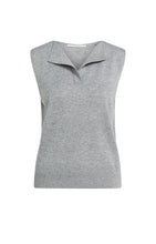 Load image into Gallery viewer, Sleeveless Knit Top - Full Moon Grey
