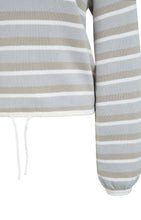Load image into Gallery viewer, Striped Sweater with drawstring cord
