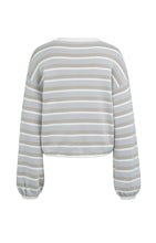 Load image into Gallery viewer, Striped Sweater with drawstring cord
