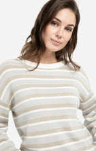 Load image into Gallery viewer, Striped Sweater with drawstring cord
