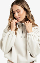 Load image into Gallery viewer, Sweatshirt with balloon sleeves and zip collar
