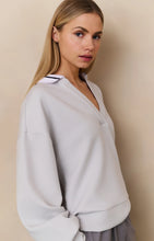 Load image into Gallery viewer, Polo Sweatshirt - Chalk White
