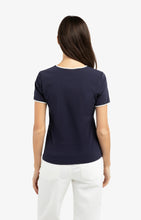 Load image into Gallery viewer, T Shirt with Contrast Detail - Navy
