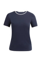 Load image into Gallery viewer, T Shirt with Contrast Detail - Navy
