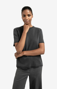 Knit Top - Oyster Black