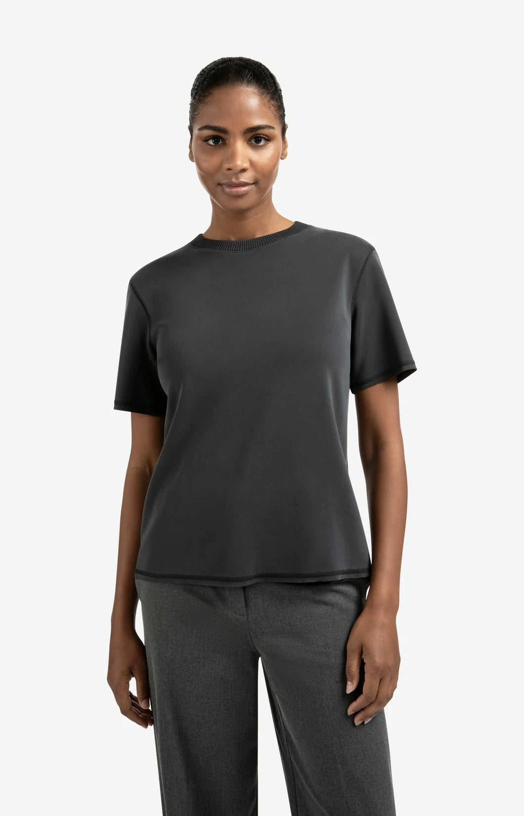 Knit Top - Oyster Black