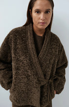 Load image into Gallery viewer, Teddy Wrap Jacket - Slate Brown
