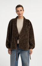 Load image into Gallery viewer, Teddy Wrap Jacket - Slate Brown
