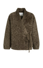 Load image into Gallery viewer, Teddy Wrap Jacket - Slate Brown
