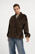 Load image into Gallery viewer, Teddy Wrap Jacket - Slate Brown
