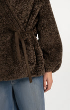 Load image into Gallery viewer, Teddy Wrap Jacket - Slate Brown
