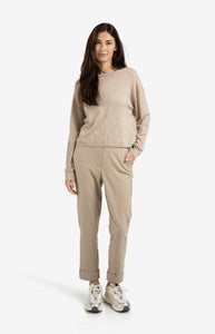 Round Neck Sweater - Sand Melange