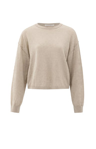 Round Neck Sweater - Sand Melange
